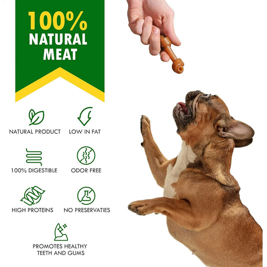 Dog Treats Peanut Butter Bones with Cranberry & Rawhide Free Chew 10.6 Oz