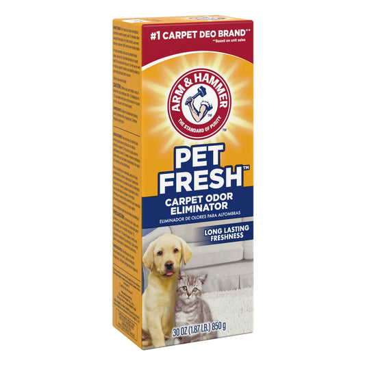 ARM & HAMMER Pet Fresh Odor Eliminating Deodorizing Carpet Powder, Pet Fresh, 30 oz